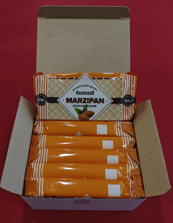 №1 TM Grondard      (11132) Марципан 50%, (блок 6 шт по 200г)        в Кемерово