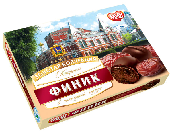 №2 КФ МИР Финики в шоколадной глазури 160г  в Кемерово