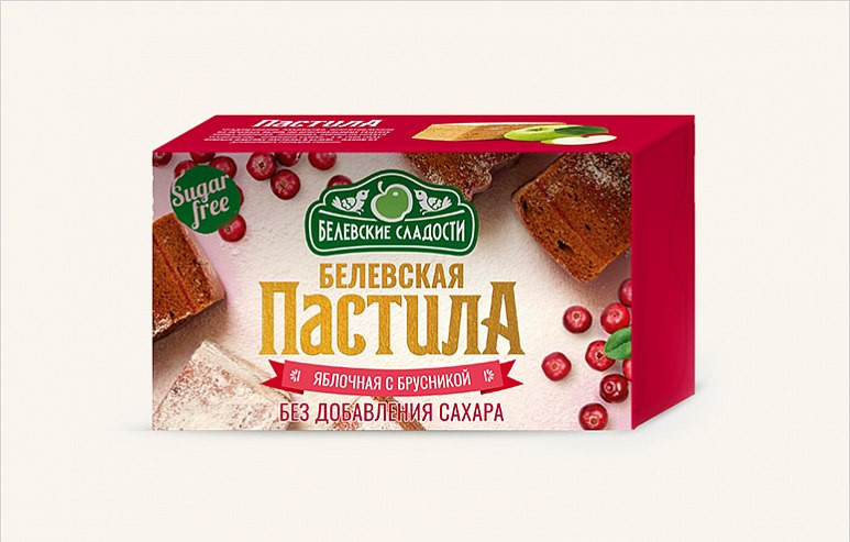  Пастила  200г диетическая с КЛЮКВОЙ, НОВЫЙ ФОРМАТ (4*50г)    в Кемерово
