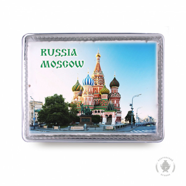 №3 Пряник 600г RUSSIA MOSCOW с фотопечатью (в подарочной пластиковой упаковке)  в Кемерово