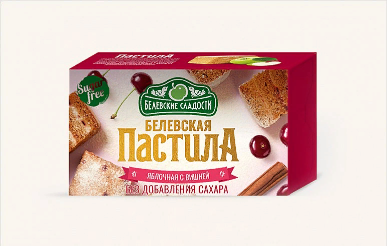  Пастила  200г диетическая С ВИШНЕЙ, НОВЫЙ ФОРМАТ (4 шт по 50гр)    в Кемерово